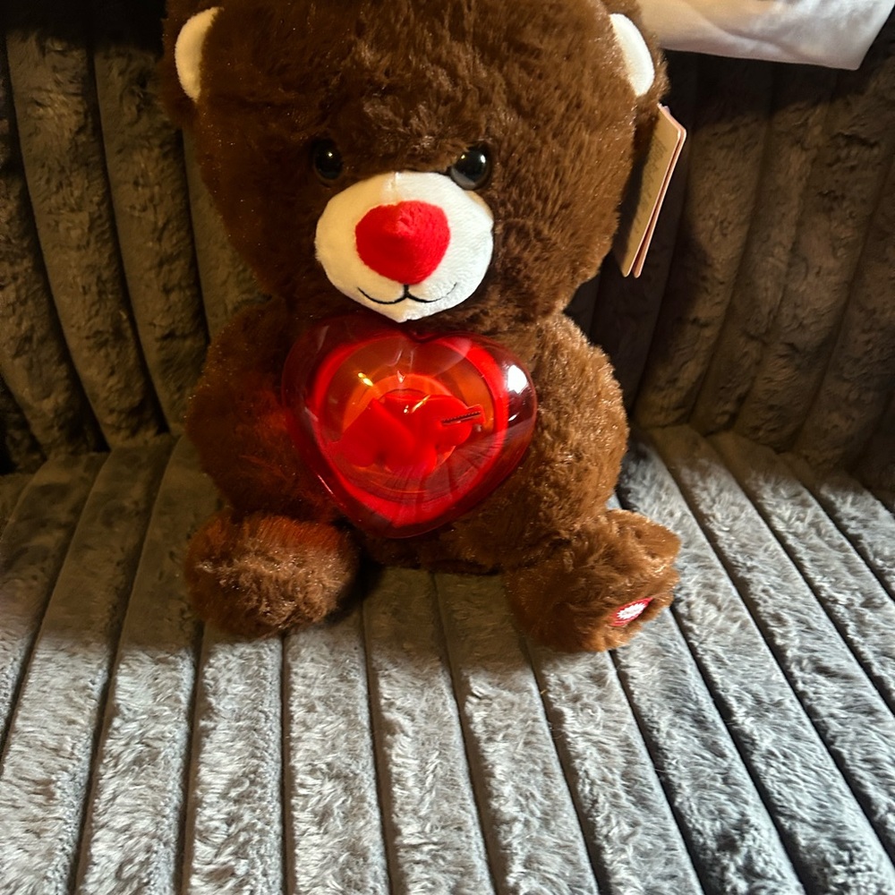 Brown Teddy Bear with Red Heart